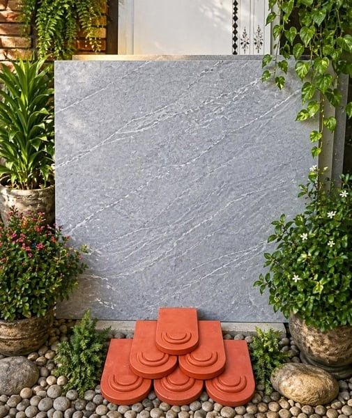  ngói nung mắt rồng mỹ xuân 190*100*12mm(0.5kg/viên) 
