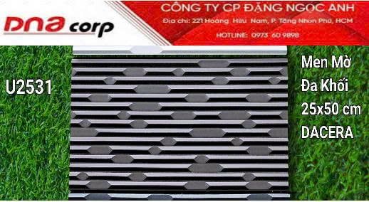  25*50 U2531 Gạch trang trí men mờ (12v/th/1.5m) 