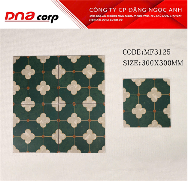  30*30 MF3125 Gạch lát nền đá TQ (11v/th/0.99 mét) 