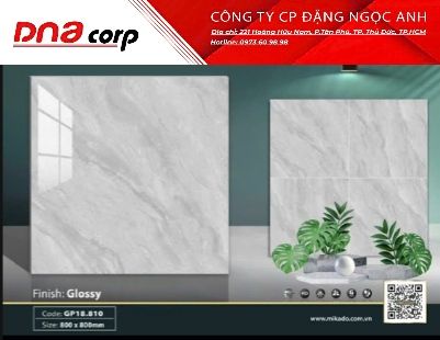  80*80 GP18810 Gạch đá bóng kính Mikado (3 viên/thùng/1,92m2) 