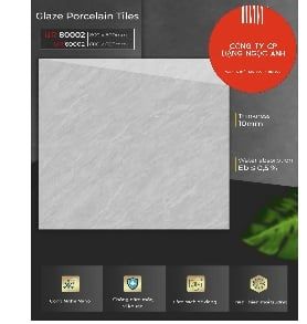  80*80 80002 Gạch lát nền đá bóng kính Unitile(3 viên/thùng/1.92m) 