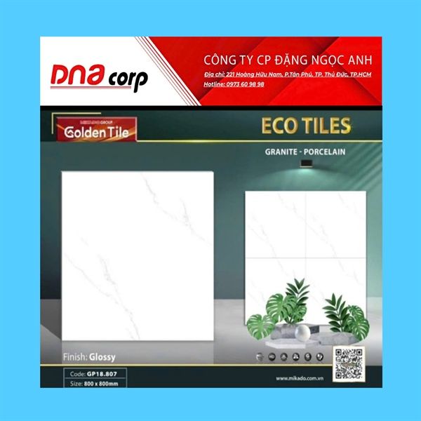  80*80 GP18807 Gạch đá bóng kính Mikado (3 viên/thùng/1,92m2) 