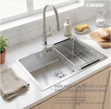  Chậu rửa chén inox 1 hộc âm viền KSH11H060SX KT: 600 × 450 × 220 mm (giá đã giảm) 