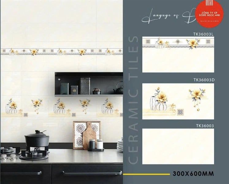  30*60 TK36003L Gạch ốp tường men bóng ý mỹ Viên Viền (8v/th/1.44m) 