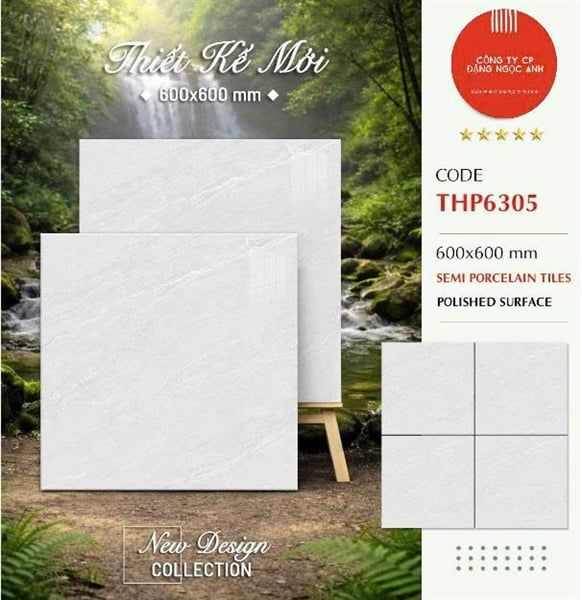  60*60 THP6305 Gạch lát nền đá bóng kính Pancera (5v/1.8m/th) 