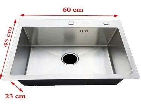  chậu đúc 1 hộc sus201 600x500x230mm(đã giảm giá) 