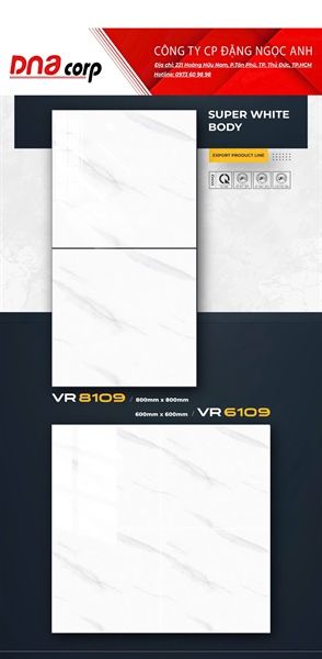  80*80 VR8109 Gạch lát nền đá bóng kính Unitile(3 viên/thùng/1.92m) 