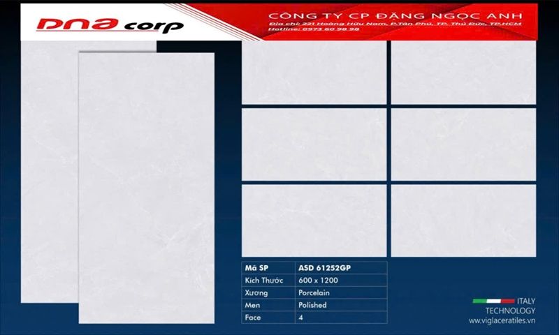  60*120 ASD 61252 GP gạch ốp lát đá bóng kính khổ lớn viglacera (1.44m/2v/th) 