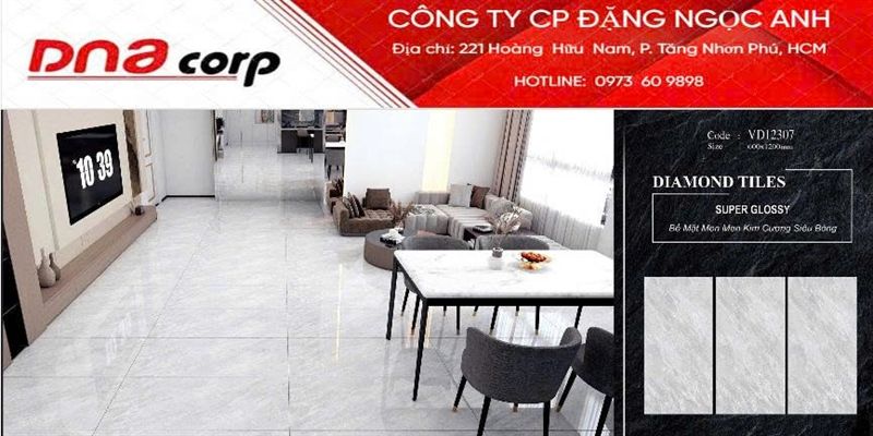  60*120 VD 12307 Gạch lát nền khổ lớn đá bóng (2/th/1.44) 