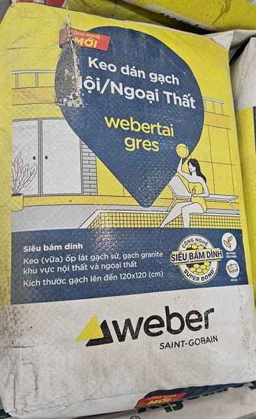  keo dán gạch weber tai.gresxám/bao 20kg 