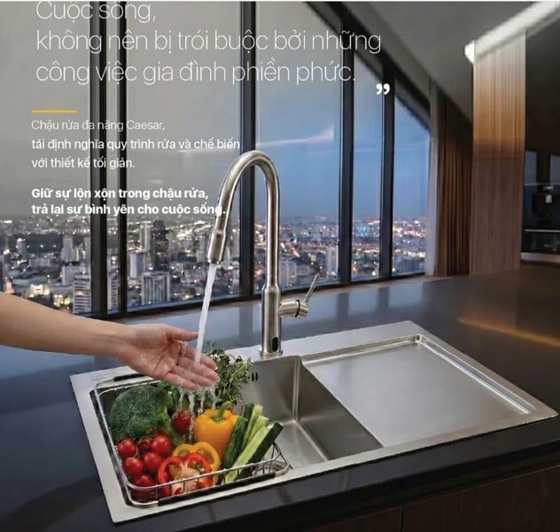  Chậu rửa chén inox 1 hộc 1 cánh KSH21H082SX KT 820 × 480 × 220 mm ( giá đã giảm) 