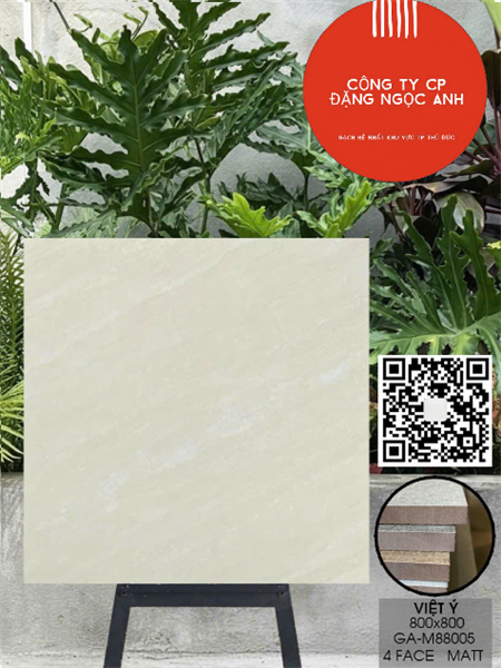  80*80 M88005 gạch lát nền đá mờ Việt ý ( 3v/thùng/1.92m) 