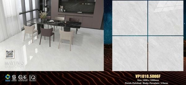  100*100 VP1010.5006F Gạch lát nền đá bóng kính khổ lớn (2v/th/2m) 