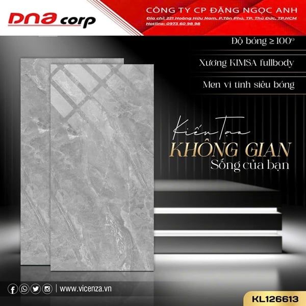  60*12 KL126613 Gạch đá bóng kính (2v/1th=1.44m) 