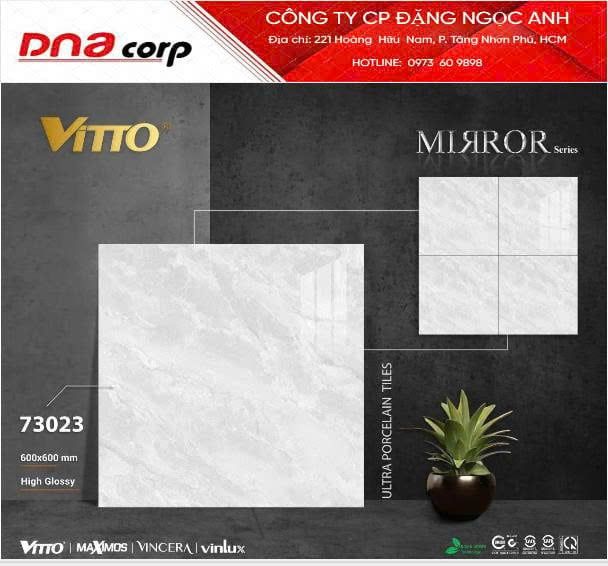  60*60 73023 gạch lát nền đá bóng kính Vitto (4v/th/1.44met) 