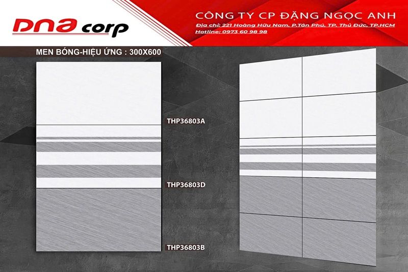  30x60 VLM3607D Bộ bóng men điểm 