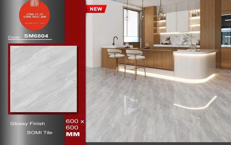  60*60 SM6804 Gạch lát nền đá bóng kính Hà Thanh ( 5v/th/1.8m) 