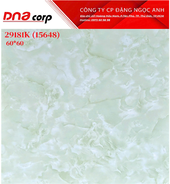  60*60 29181 Gạch lát nền đá bóng kính nice (1.44 mét/4 viên/thùng) 