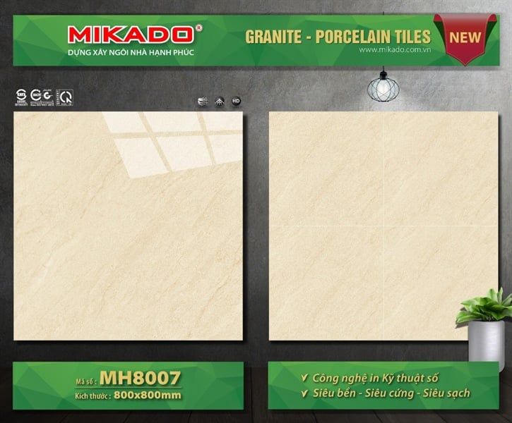  80*80 MH8007 Gạch lát nèn Mikado (1.92m/3v/th) 