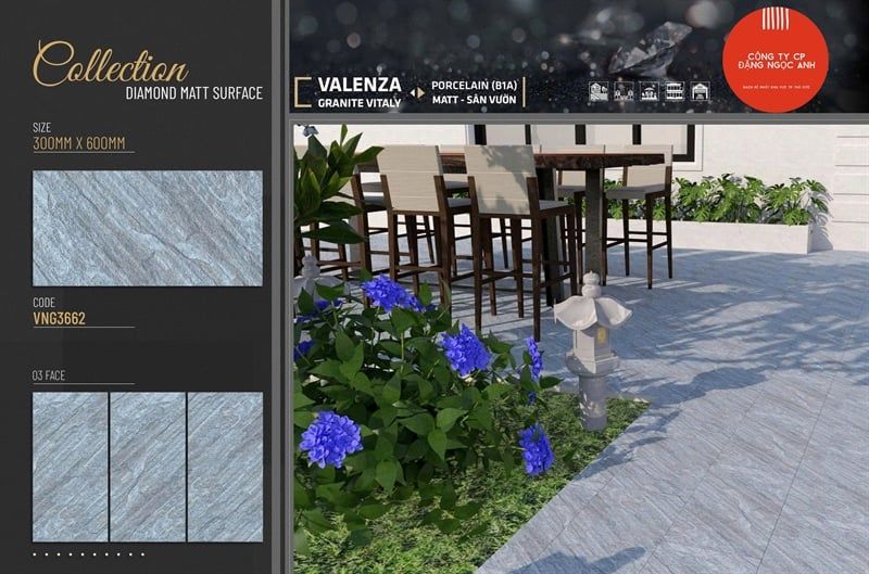 30x60 VNG3662 Gạch Sân Vườn VALENZA 