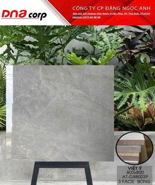  80*80 AT-G88003P Gạch lát nền đá bóng kính Viêt Ý (3V/TH/1.92M) 
