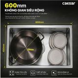  Chậu rửa chén inox 1 hộc âm viền KSH11H060SX KT: 600 × 450 × 220 mm (giá đã giảm) 