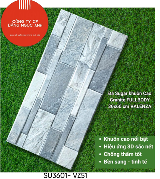  30*60 SU36031-VZ51 Gạch đá trang trí ( 8 viên/thùng= 1.44m) 