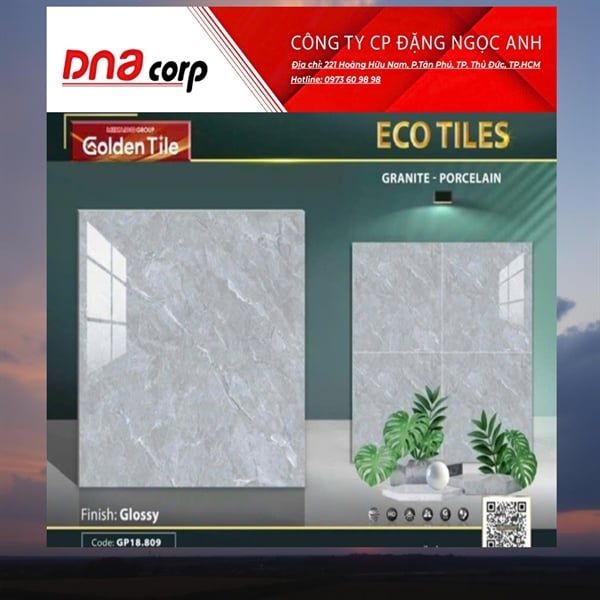  80*80 GP18809 Gạch đá bóng kính Mikado (3 viên/thùng/1,92m2) 