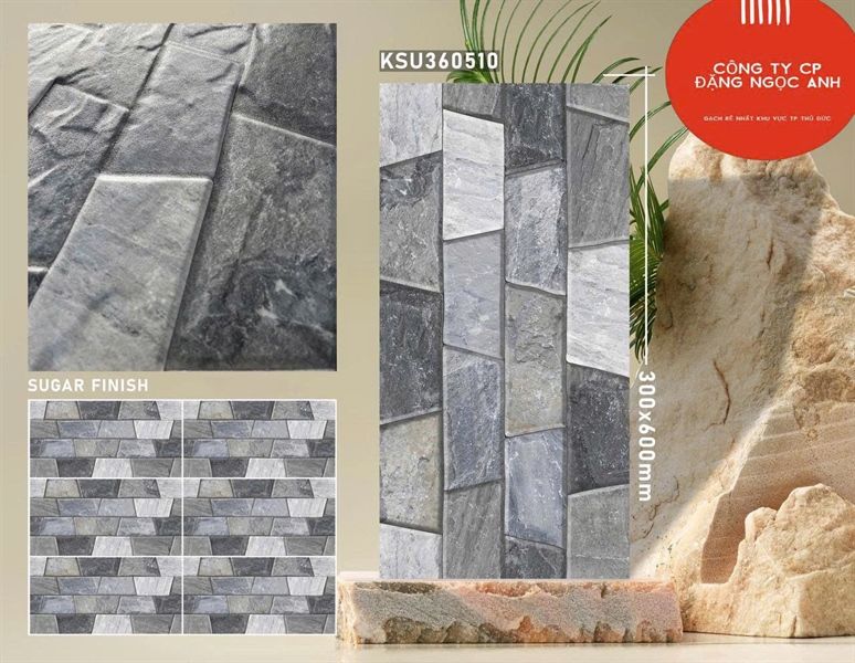  30*60 KSU 360510 Gạch đá trang trí ( 8 viên/thùng= 1.44m) 