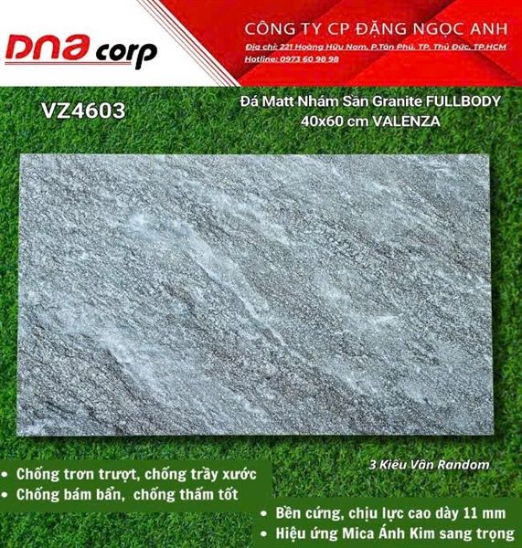  40*60 VZ4603 gạch lát sân đa nhám VALENZA ( 6viên/th/1.44m2) 