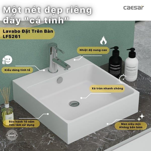  Lavabo treo tường LF5261 450 x 420 x 110mm( đã giảm) 