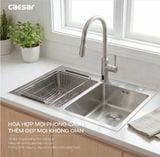  Chậu rửa chén inox 2 hộc mài vát cạnh KSH02H082SE KT: 820 × 450 × 220 mm ( giá đã giảm) 