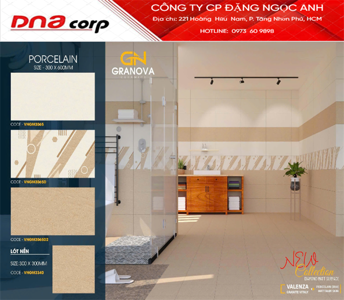  30*60 VNGM3065D Gạch ốp tường đá mờ Điểm Valenza (8v/th/1,44 m) 