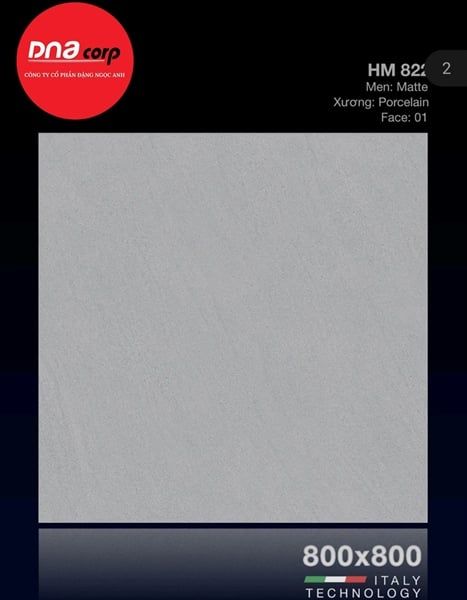  80*80 HM822 Gạch lát nền mờ Italy (1.92m/3v/th) 