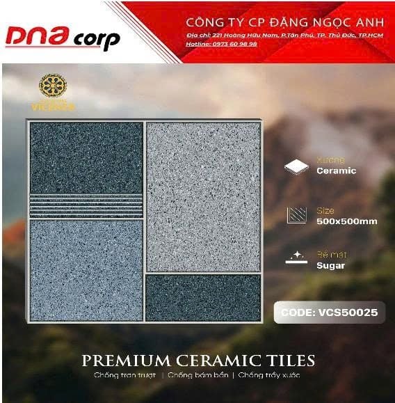  50*50 VCS50025 gạch lát nền Men Mờ Vicenza(1.5m/6v/th) 