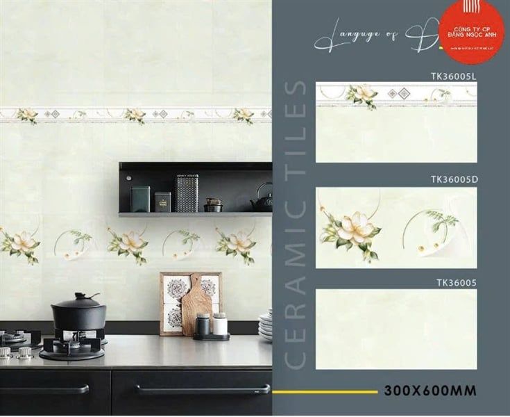  30*60 TK36005D Gạch ốp tường men bóng ý mỹ Viên Điểm (8v/th/1.44m) 