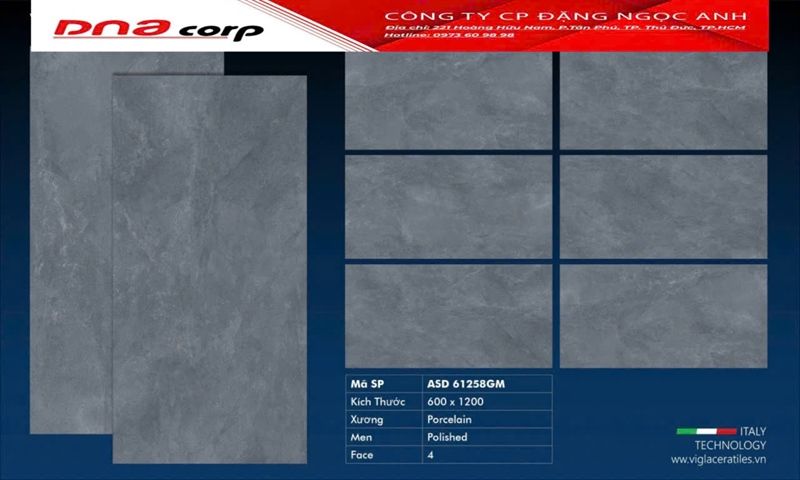  60*120 ASD 61258GM gạch ốp lát đá mờ khổ lớn viglacera (1.44m/2v/th) 