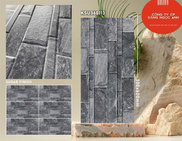  30*60 KSU 360113 Gạch đá trang trí ( 8 viên/thùng= 1.44m) 