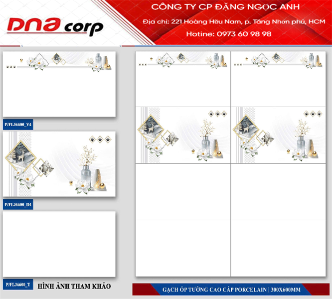  30*60 P/FL36600T Gạch ốp tường Viền đá Hà Thanh (1.8m/10v/th) 