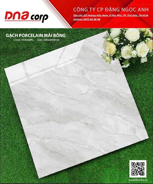  60x60 TK6668N Gạch Porcelain Mài Bóng 
