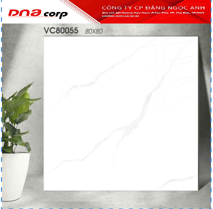  .80*80 VC80055 Gạch lát nền đá bóng kính (3v/th/1.92m) 