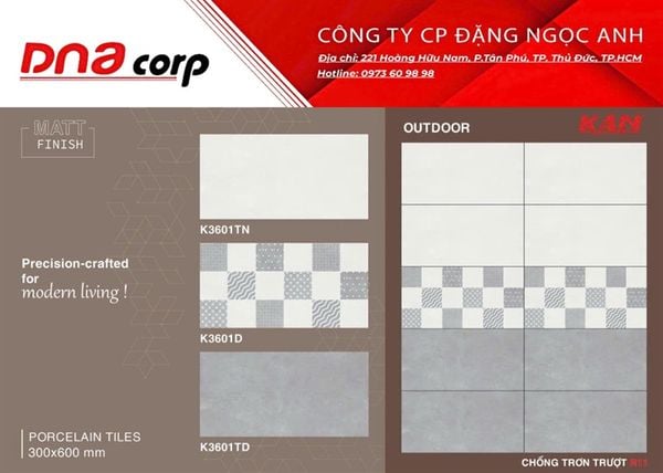  30x60 K3601TN Thân Gạch Đá Nhạt 