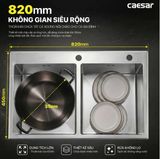  Chậu rửa chén inox 2 hộc mài vát cạnh SH02H082SX KT: 820 × 450 × 220 mm ( giá đã giảm) 