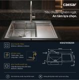  Chậu rửa chén inox 1 hộc 1 cánh KSH21H082SX KT 820 × 480 × 220 mm ( giá đã giảm) 
