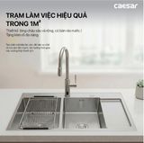  Chậu rửa chén inox 2 hộc 1 cánh KSH22H100SX KT: KT: 1000×480×220mm (giá đã giảm) 