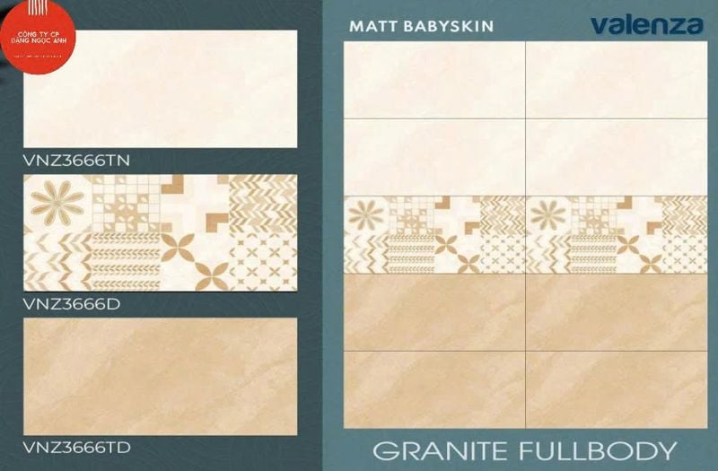  Gạch 30X60 VNZ3666TN Gạch lát nền đá mờ nhạt Valenza (8v/th/1.44m) 