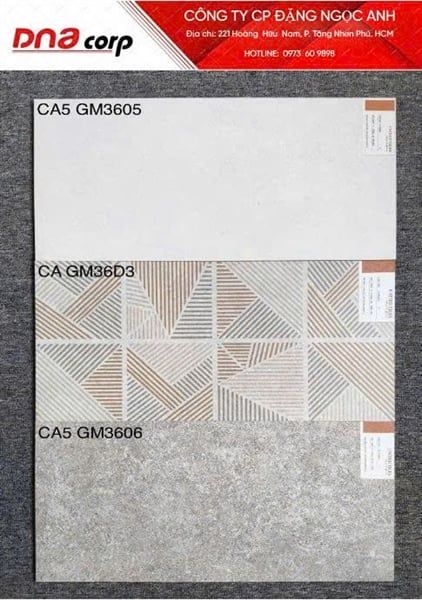  30*60 CA5 GM3605 Gạch ốp tường màu Nhạt đá mờ (8v/th/1.44m) 