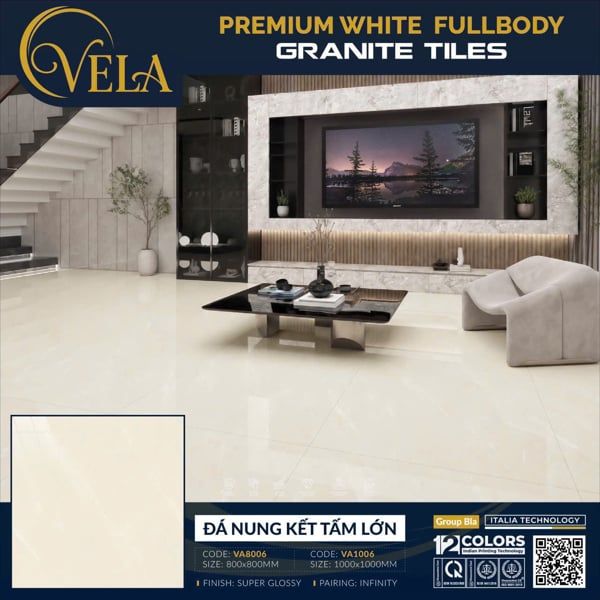  80*80 VA8006 Gạch lát nền đá bóng kính (1.92m/3v/th) 