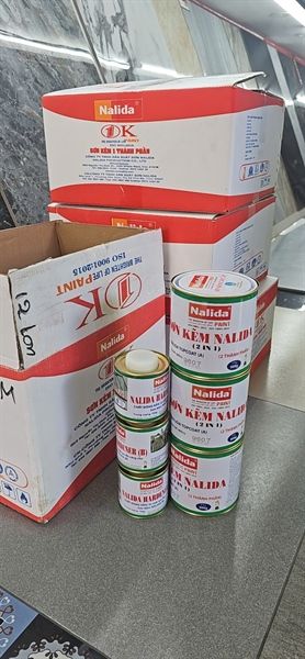  sơn kẽm 2 thành phần nalida 9607 màu xám 