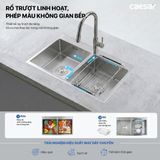  Chậu rửa chén inox 2 hộc mài vát cạnh SH02H082SX KT: 820 × 450 × 220 mm ( giá đã giảm) 